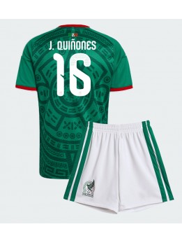 Mexiko Julian Quinones #16 Replika Hemmakläder Barn VM 2026 Kortärmad (+ byxor)